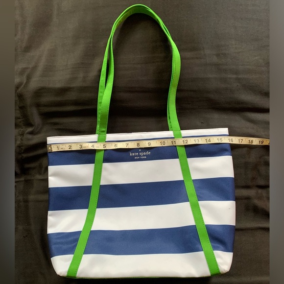 Clinique X Kate Spade Navy Blue and White Striped Tote Bag - Picture 10 of 12
